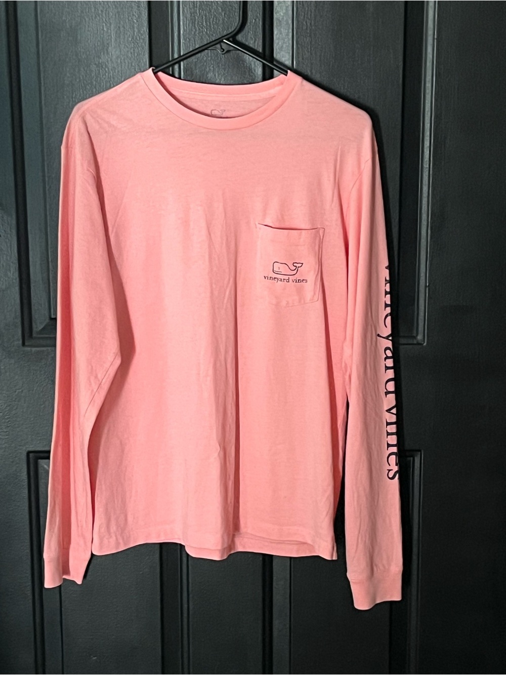 Vineyard Vines Men’s Long-Sleeve Pocket Tee — Light Pink
